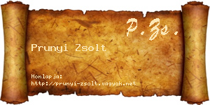 Prunyi Zsolt névjegykártya